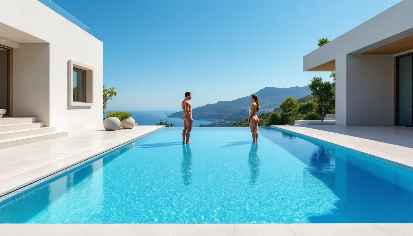 Piscine parfaite avec dimensions idéales pour la natation et baignade