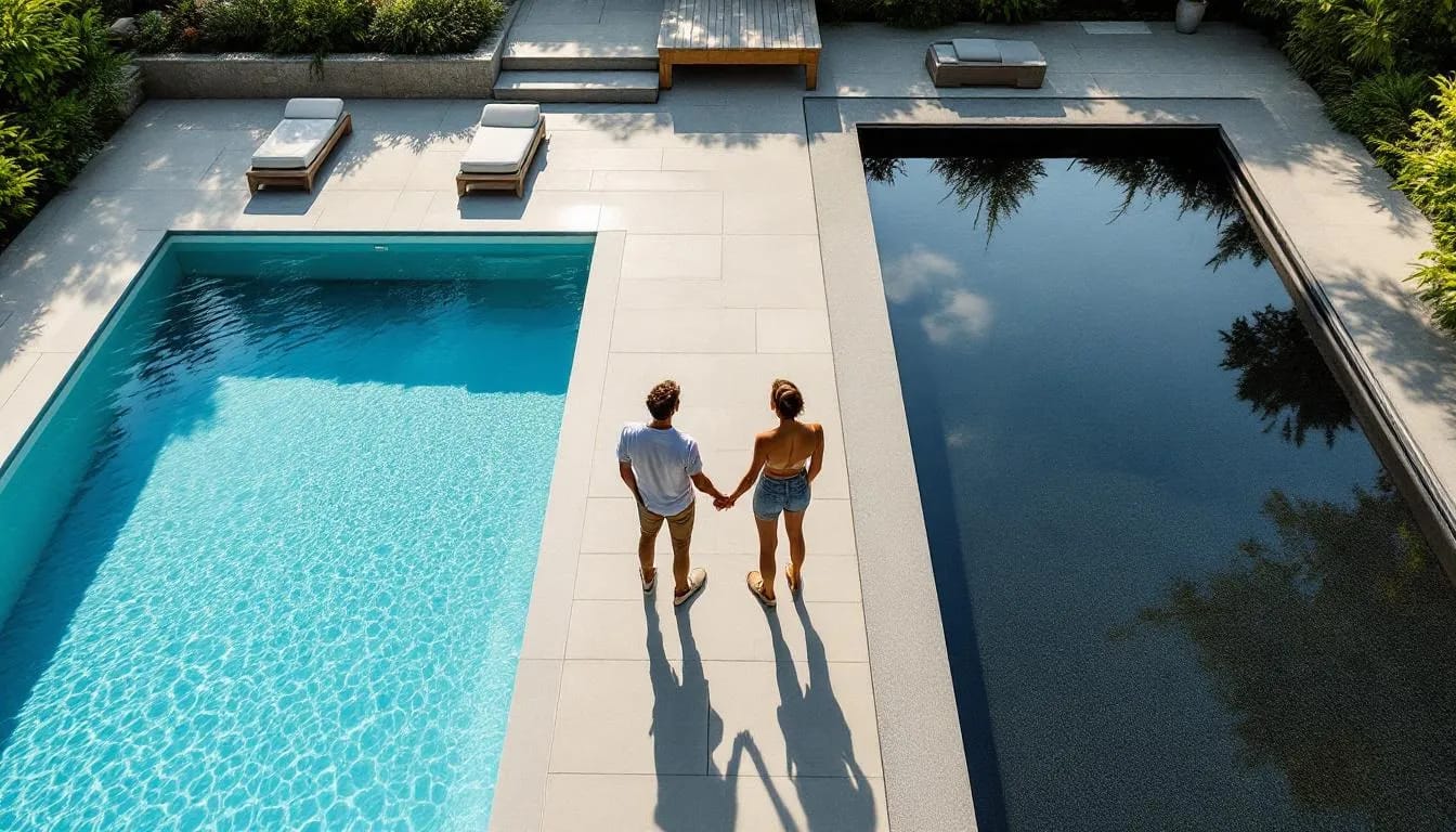 Avis détaillé sur un liner piscine gris clair ou revêtement anthracite