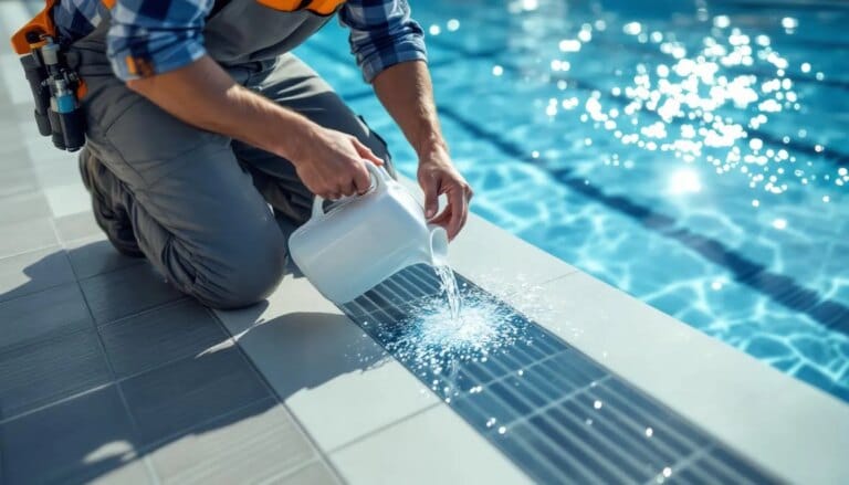 Niveau de pH de piscine trop haut indiquant une eau alcaline