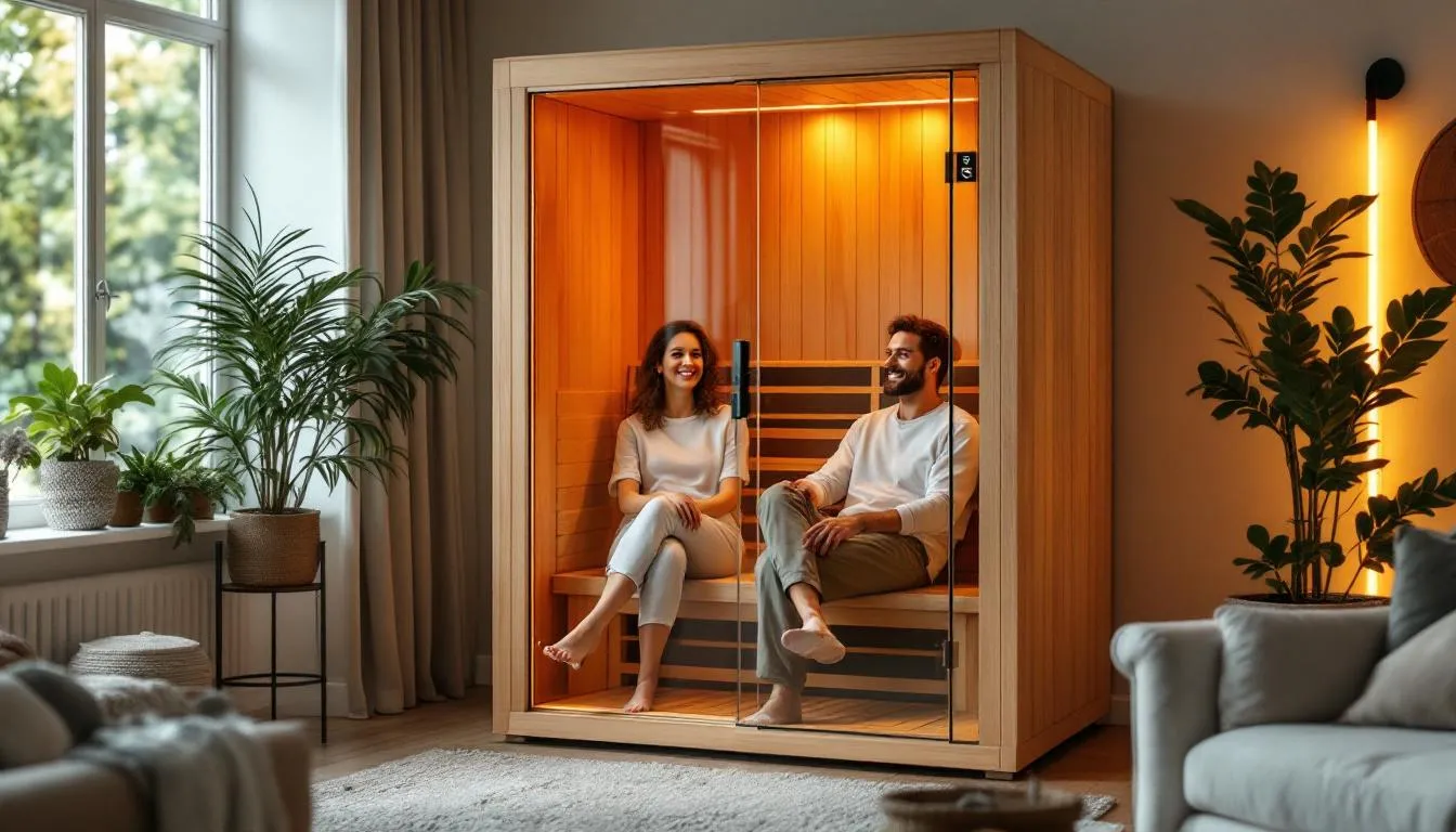 Sauna infrarouge 2 places moderne pour détente et bien-être