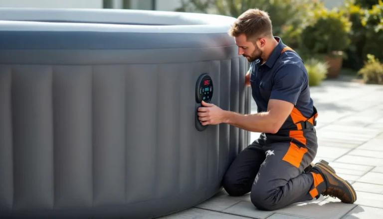 Affichage du code erreur e02 sur un spa bestway moderne