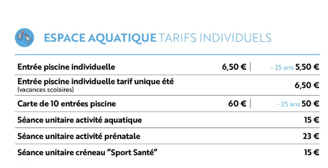 tarif du dôme, piscine de Saint Germain en Laye
