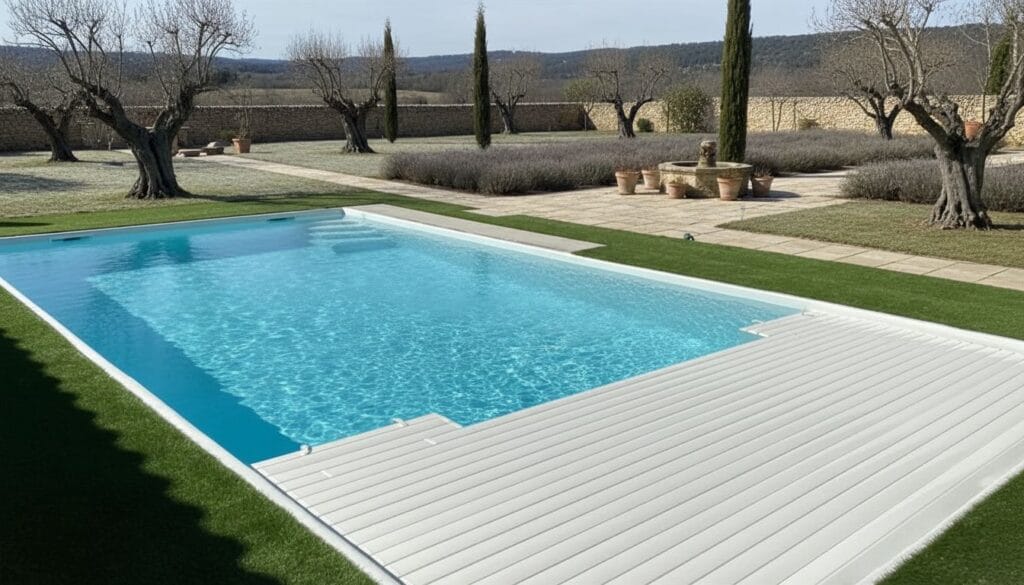 volet immergé piscine