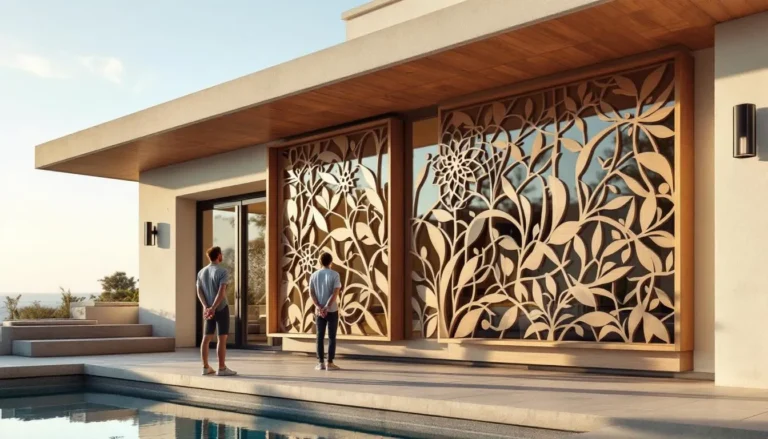 Lambrequin décoratif en bois apportant charme et confort à la façade