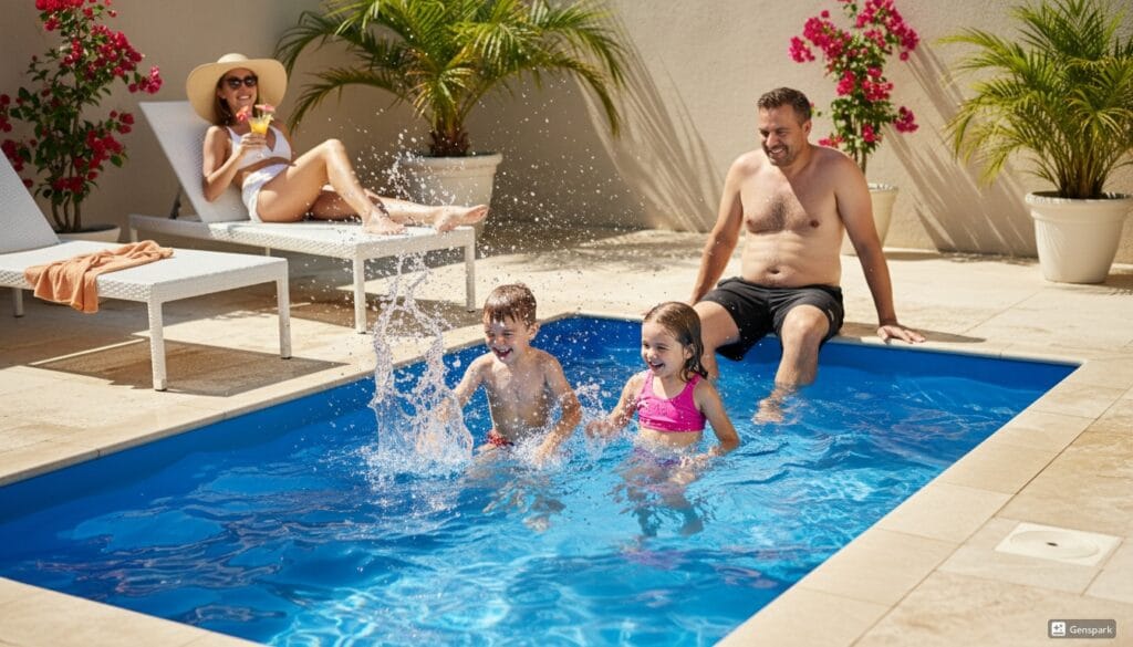 mini piscine à coque