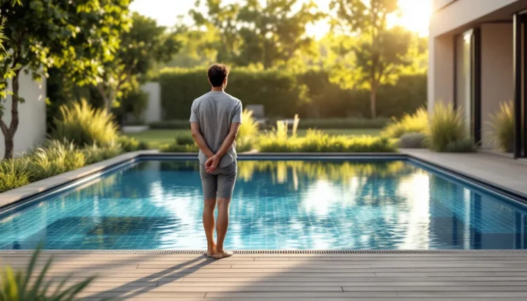 Piscine miroir élégante illustrant son fonctionnement et ses avantages