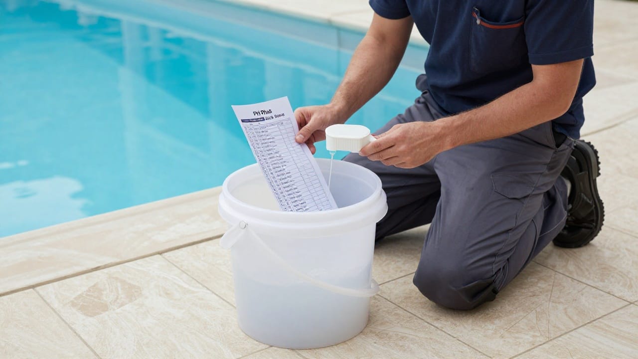 Tableau de dosage ph plus illustrant les niveaux de pH et ajustements