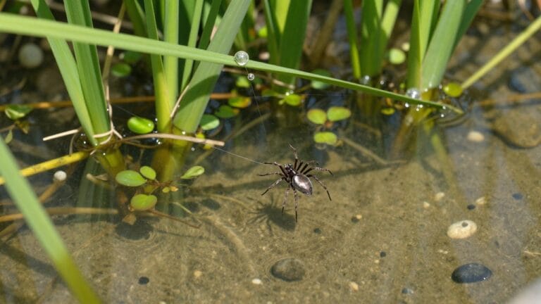 Photo d'argyroneta aquatica, une araignée aquatique remarquable
