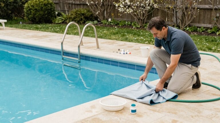 Remise en route d'une piscine après hivernage passif avec maintenance adéquate
