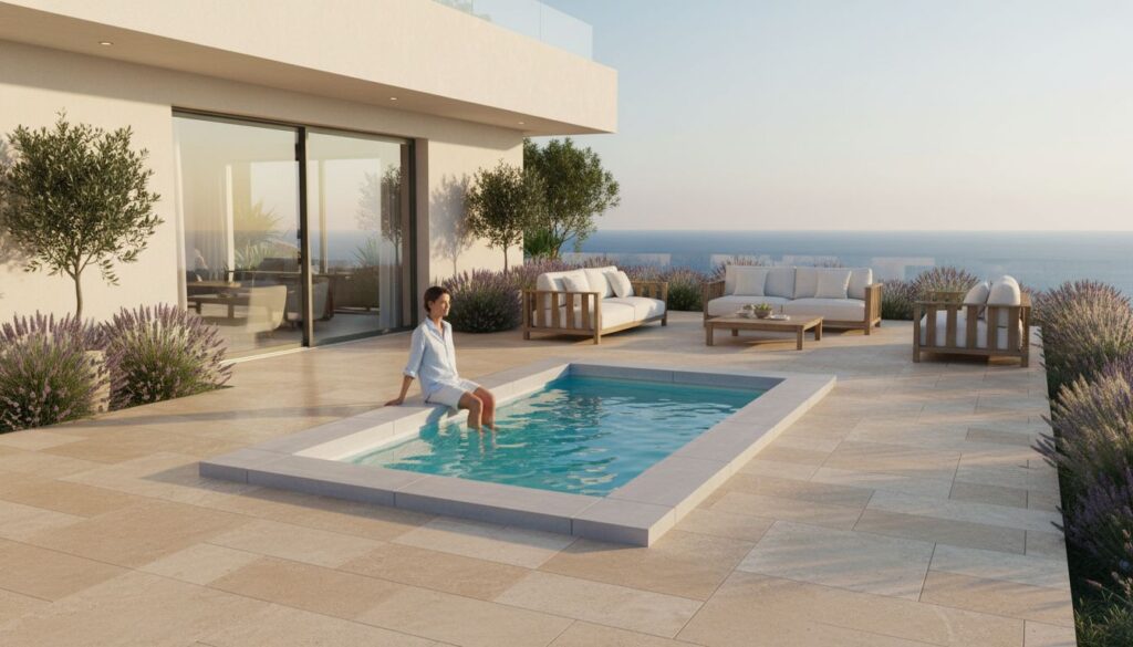 Combien coûte une mini piscine à coque de moins de 10 m²?