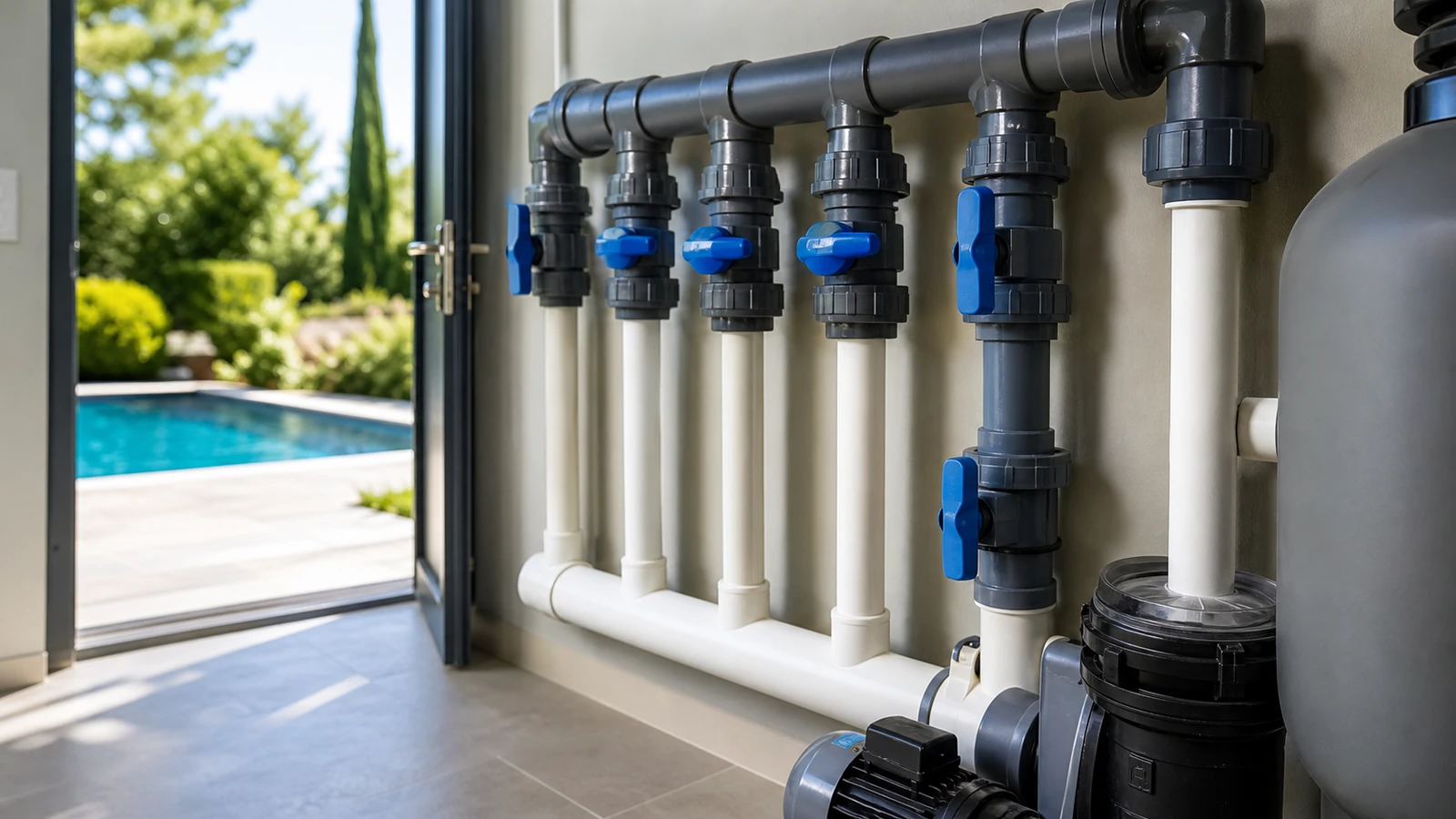 quelle vanne fermer pour prise balai piscine avec détail pratique illustré